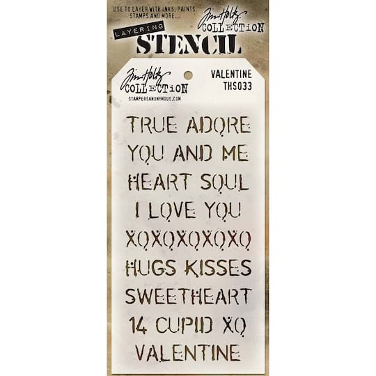 Stampers Anonymous Tim Holtz&#xAE; Valentine Layered Stencil
